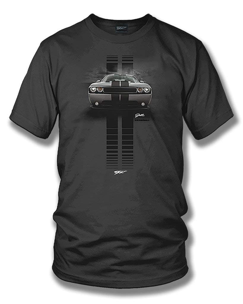 Wicked Metal Challenger Stripes- Muscle Car T-Shirt - Challenger t-Shirt