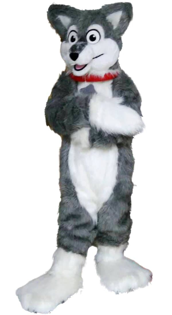 Langteng Husky Dog Mascot Costume Cute Unisex Animal Cosplay Costumes Cartoon Character Clothes for Adults Business Mascots Party Halloween