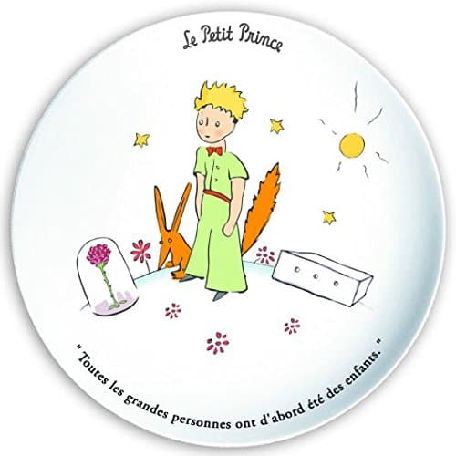 Dessert Plate 20cm The Little Prince, The Rose, The Fox and The Box"All Grown People ."