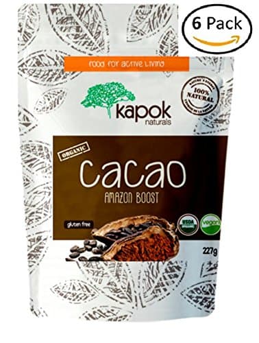 Kapok Naturals Cacao Powder NEW Raw Organic Cacao Powder. Enjoy Rich Dark Chocolate Coco Powder Flavor from Natural and Organic Cacao from Peru. USDA, ISO & GMP Certified … (3)