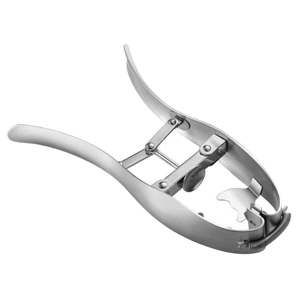Qualizon 18/8 Stainless Steel Rapid Egg Opener, Automatic Rebound Eggshell Cracker （Very Easy & Fast Eggshell cutter for Raw Eggs）