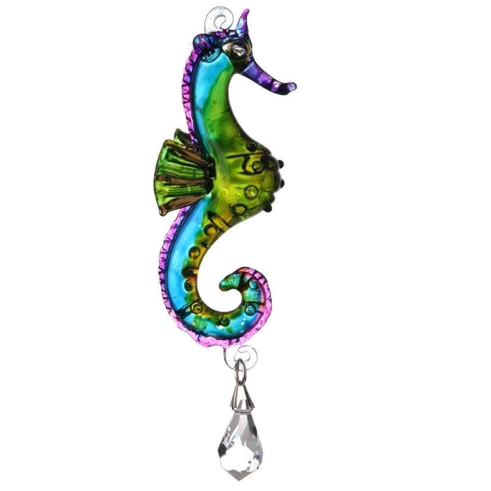 Handmade Fantasy Glass Seahorse Crystal Suncatcher Gift Tropical