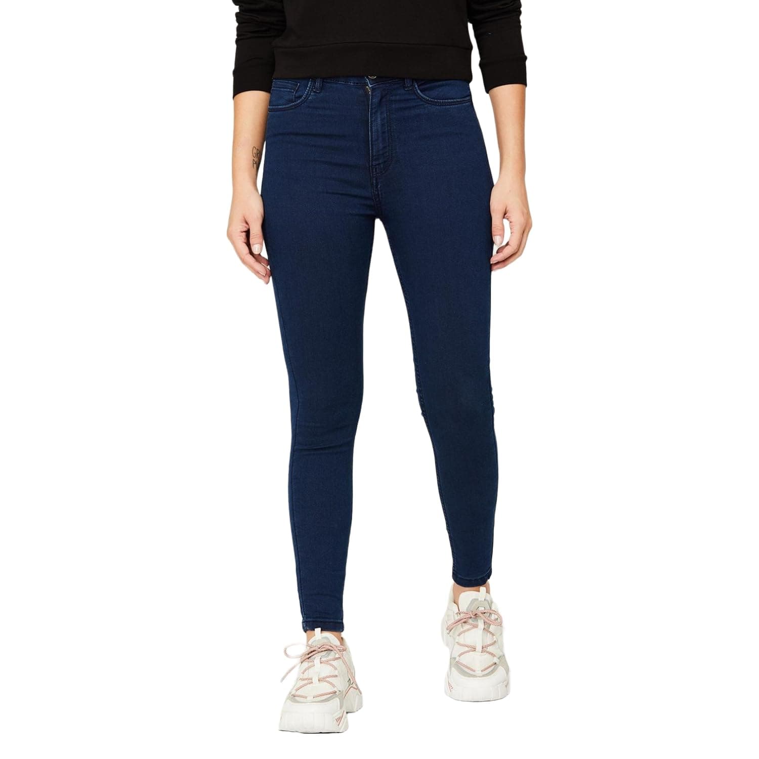 Ginger by Lifestyle Women Cotton Regular Fit Solid Jeans