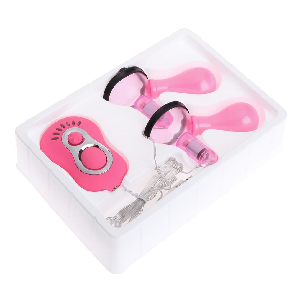 Hijing Dual Suction Cup Breast Enlargement Pump Set (Pink- Electric pump)