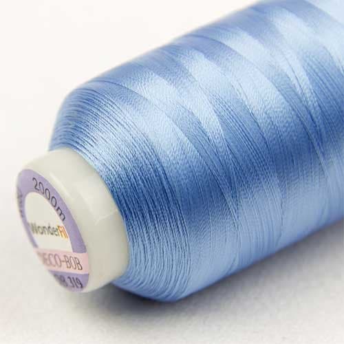 WonderFil Specialty Threads DecoBob Bright Blue, 2-ply Cottonized Polyester, 80wt