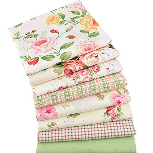 8Pcs/Lots 40x50cm Rose Flower Style Series Cotton Fabric Patchwork Cotton Fabric - Fat Quarters for Sewing - Fat Quarters Fabric Bundles Baby - Fat Quarters Fabric Autumn - Patchwork Fabrics for Quilt