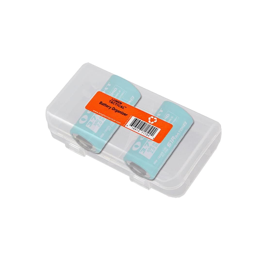 OLIGHT Two 550mAh 16C05-10C Rechargeable Battery S1R II (1000 lumens Version), Perun MINI or Baton3 Flashlight and an Organizer