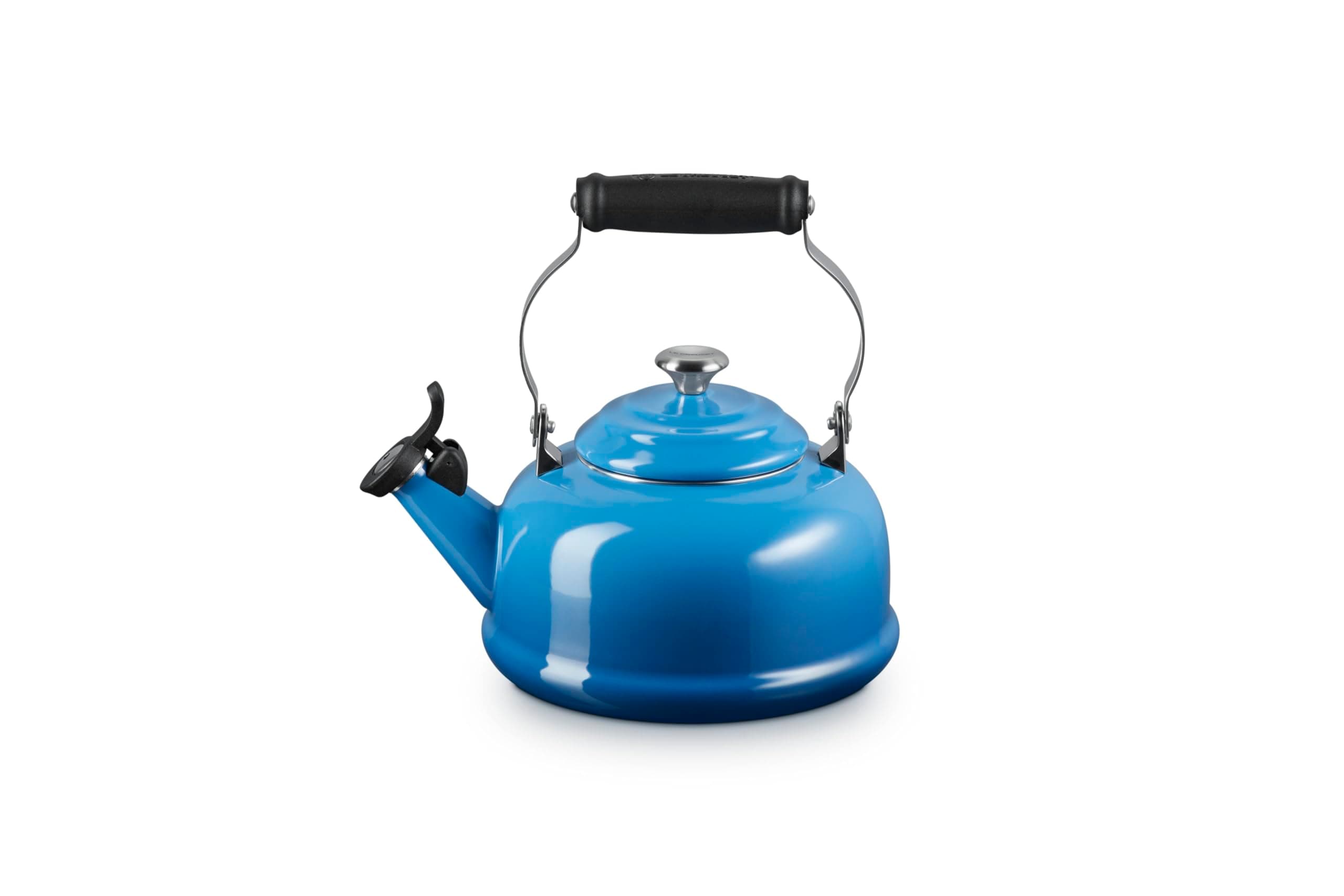 Enamel On Steel Whistling Tea Kettle with Metal Finishes, 1.7 qt., Marseille