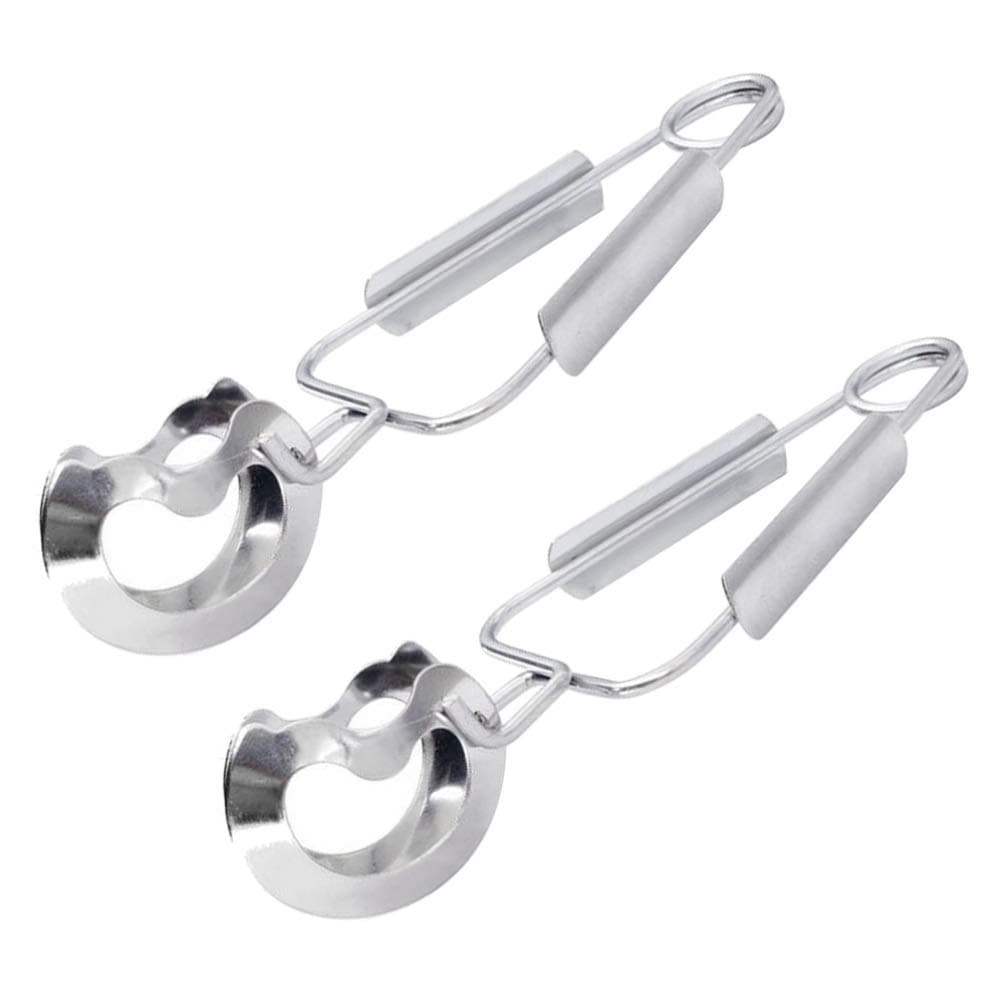 Lurrose 2pcs Snail Food Tong Stainless Steel Escargot Clamp Escargot Dining Set French Food Serving Fork Tableware Utensil