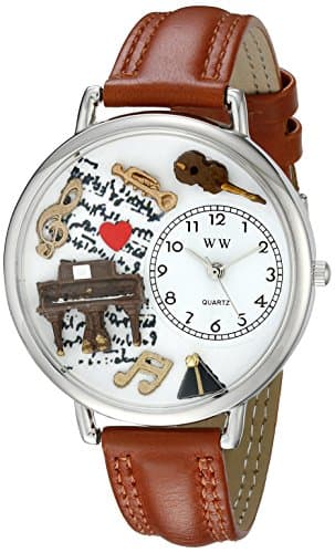 Whimsical Watches Unisex U0510007 Music Piano Tan Leather Watch