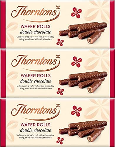 Thorntons Double Chocolate Wafer Rolls 3x110g