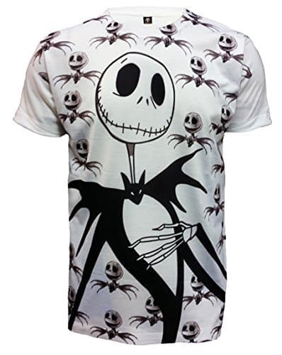Trendgear Jack Skellington The Nightmare Before Christmas BAT Sublimation Unisex T Shirt (XXL) White