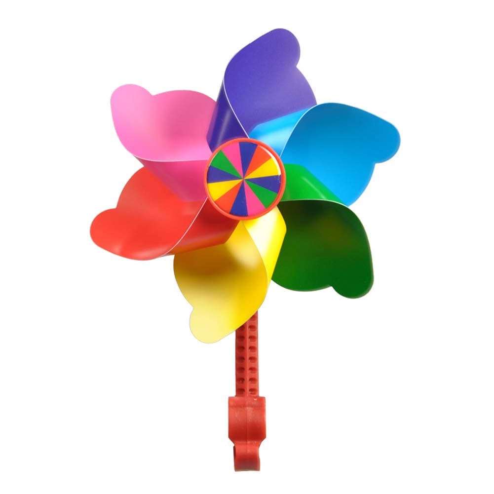 UUYYEO Children Bicycle Handlebar Pinwheel Colorful Bike Windmill Tricycle Windmill Bike Decoration 6 Color