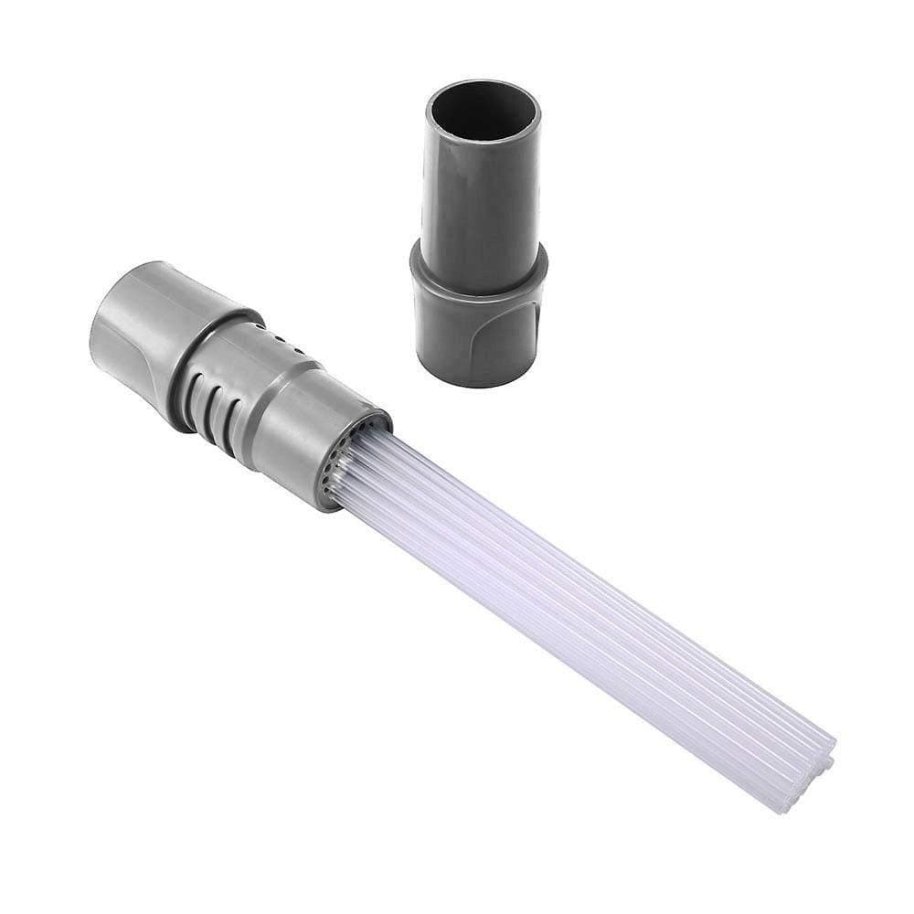 Bluehare Dust Brush Cleaner - Dirt Remover Universal Vacuum Attachment Cleaning Tool with Flexible Brush for Air Vents/Bookshelf/Keyboards/Drawers/Car/Crafts/Jewelry/Plants (Gray)