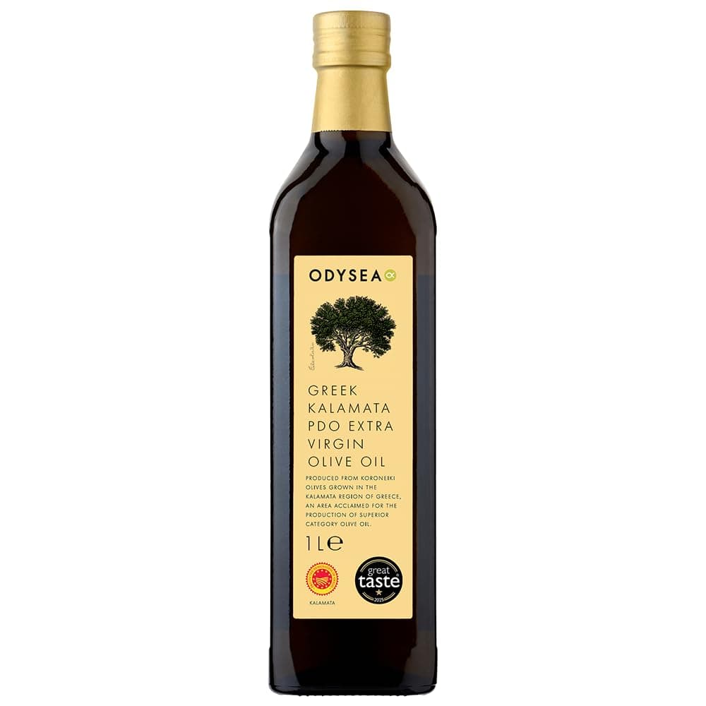 PDO Kalamata Extra Virgin Olive Oil, Glass Bottle (1 Litre)