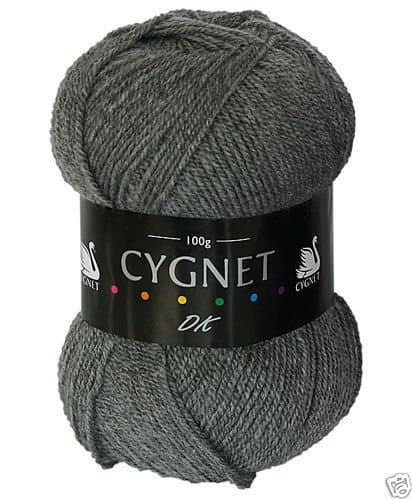 Cygnet DK Double Knitting Acrylic Yarn/Wool 100g - 194 Grey Mix