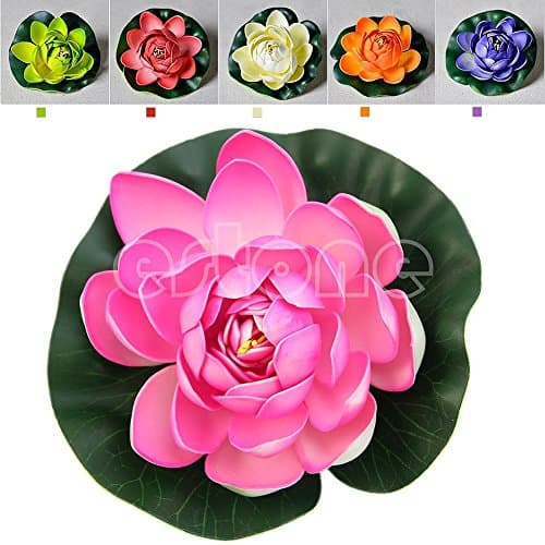 New Floating Lotus Flower Tank Aquatic Fish Ornament Aquarium Garden Pond Decor New 1xPcs Random Color Set35