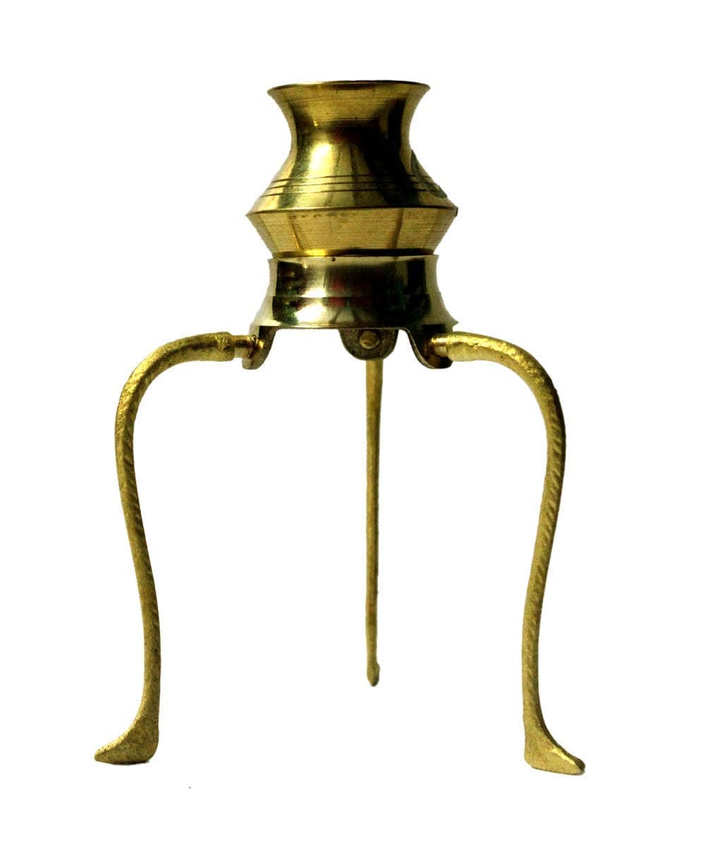 radhna Indian Traditional Brass Lota for Puja Kalash Lota for Jalabhishek Set of Shivling Decorative Stand (Size:- 9 x 9 x 12.5 cm) | Puja Item Fastest Delivery ENTERPRISES