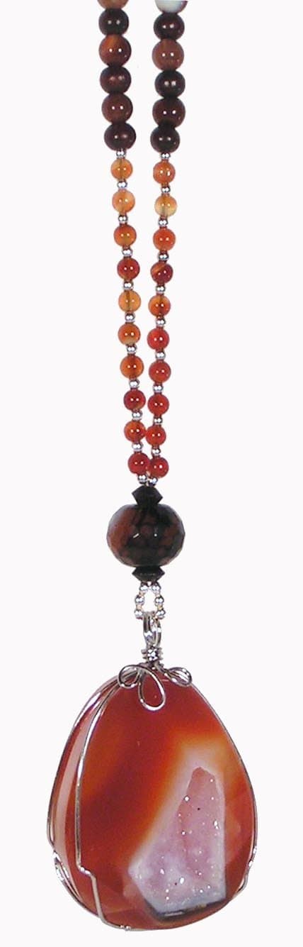 Dakini Designs Geode/Heart Chakra Necklace/Naga Land Tibet Sacred Stones Amulet