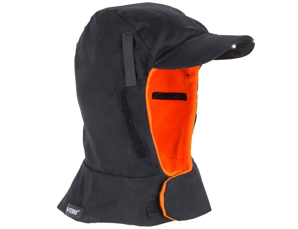 Ergodyne N-Ferno® 6852LED 2-layer Hard Hat Winter Liner with LED Lighted Brim, Black