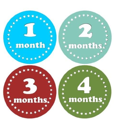 Monthly Stickers Monthly Baby Stickers Monthly Baby Boy Stickers Monthly Star Stickers Colorful Stars Waterproof Baby Shower Gift