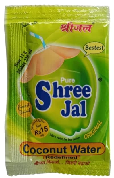 Shreejal Coconut Water Mix Economy Pack of 40 Sachets, (11 Gram Each)
