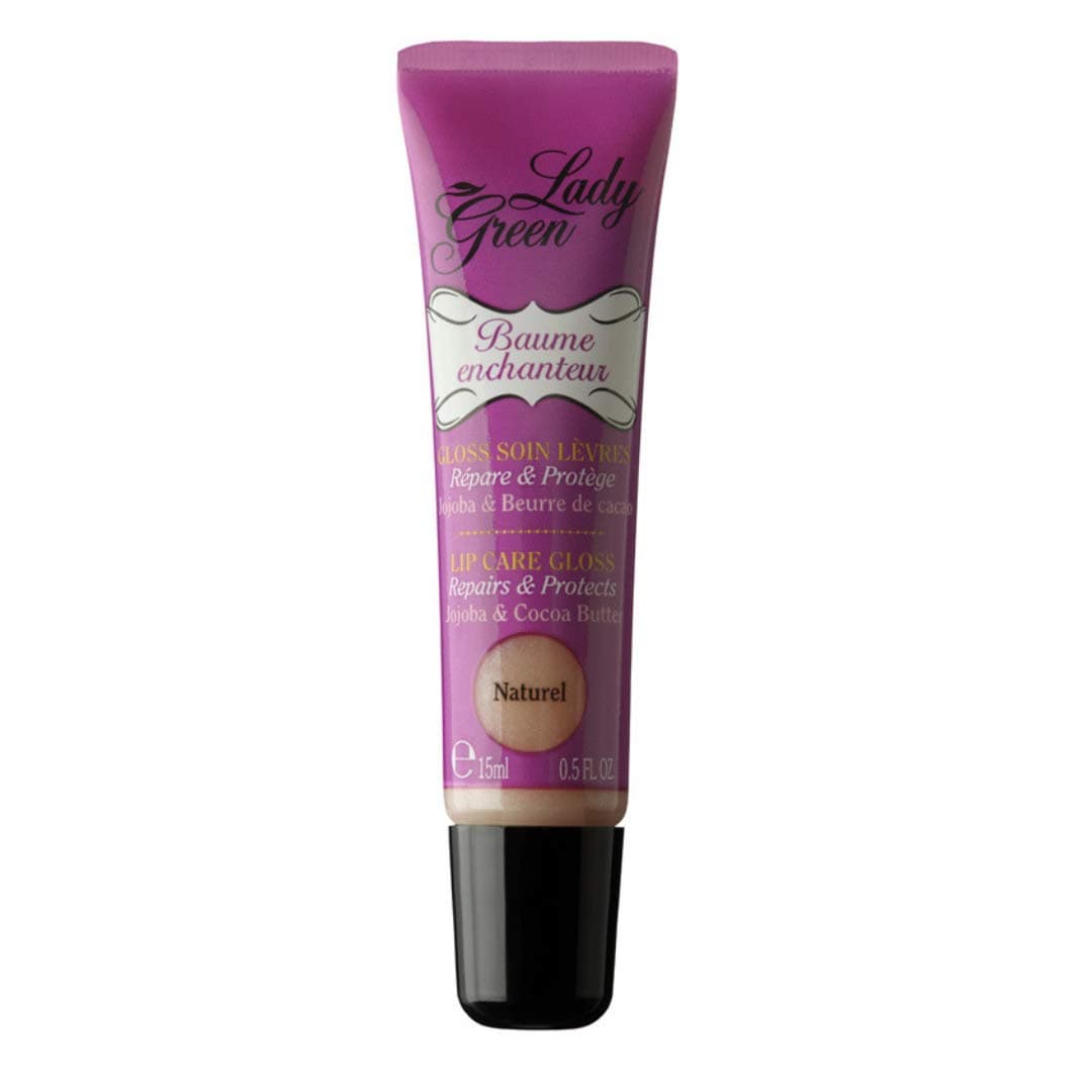 Lady Green Baume Enchanteur Glossy Organic Repairing Lip Balm Natural 15 ml