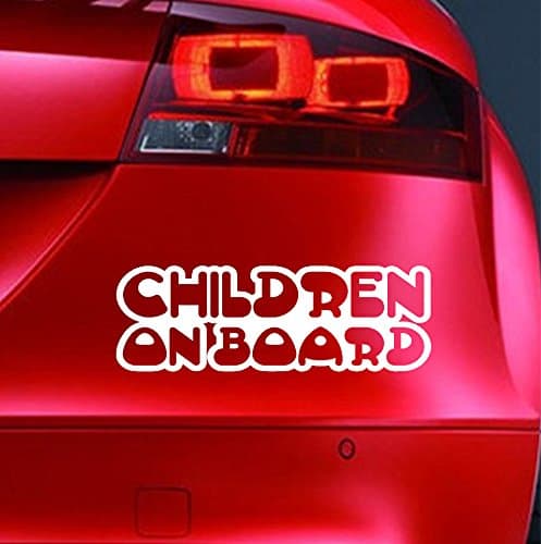 CHILDREN ON BOARD Sticker Car JDM parents Funny Window Bumper Vinyl Decal