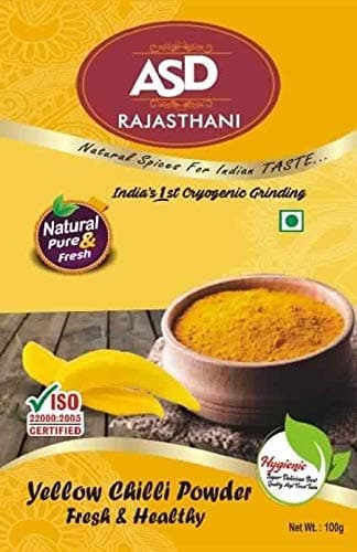 ASD Rajasthani Yellow Chilli Powder Masala 100g - Pack of 4