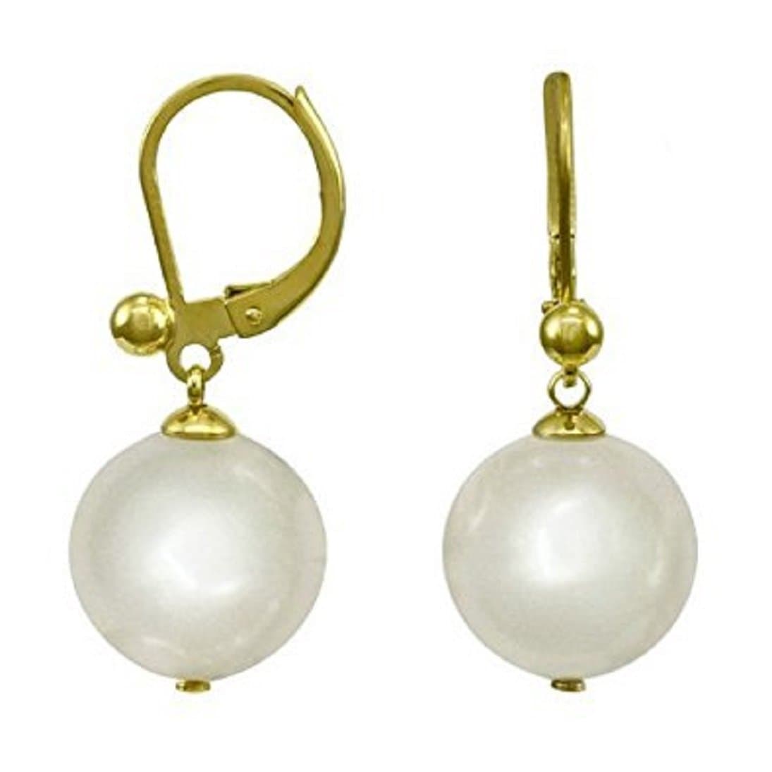 Jewelry Simulated Pearl Eurowire Vermeil Earrings