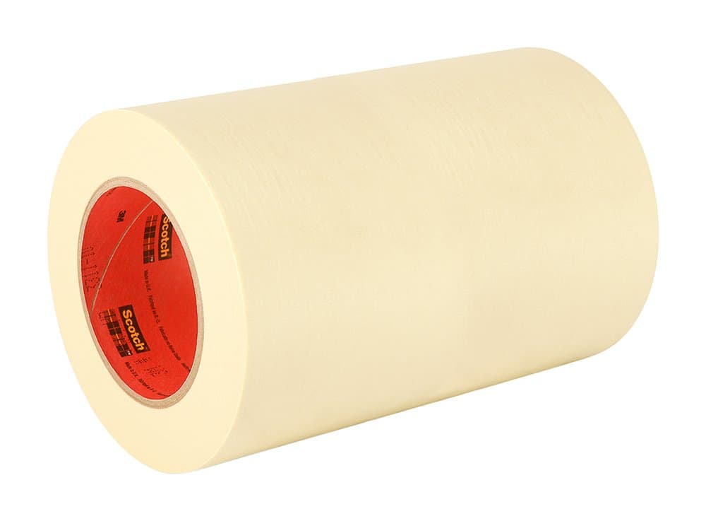 General Use 201+ Masking Tape - 4 in. (W) x 180 ft. (L) Crepe Masking Tape Roll with Solvent Free Rubber Adhesive