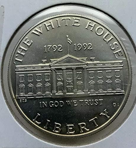 1992 D White House Commemorative Silver Dollar $1 US Mint Brilliant Uncirculated