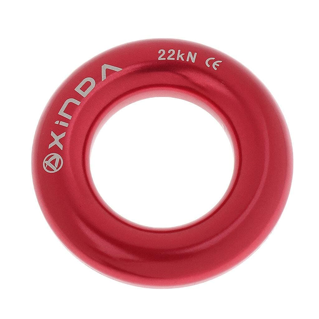 Ubersweet® Imported 22KN Climbing Rappel Ring Bail-Outs Rigging - Red 5cm_18044