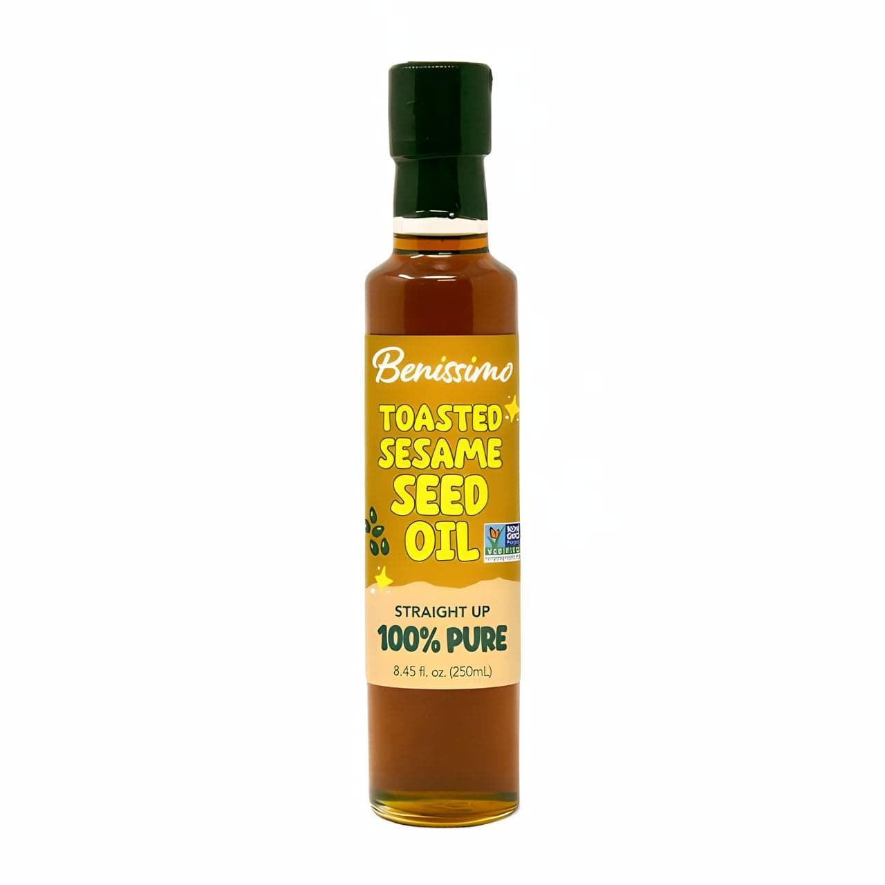 100% Toasted Sesame Oil in Glass Bottle, Non-GMO Premium Cooking Oil with Rich, Nutty Flavor, Perfect for Stir-Frying, Marinades, Dressings, and Drizzling, 8.45 fl oz