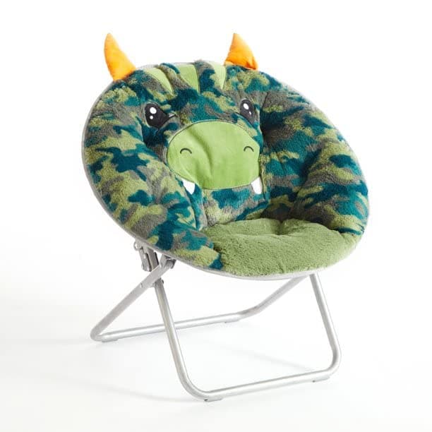 Heritage Kids Dinosaur Saucer Chair, Green