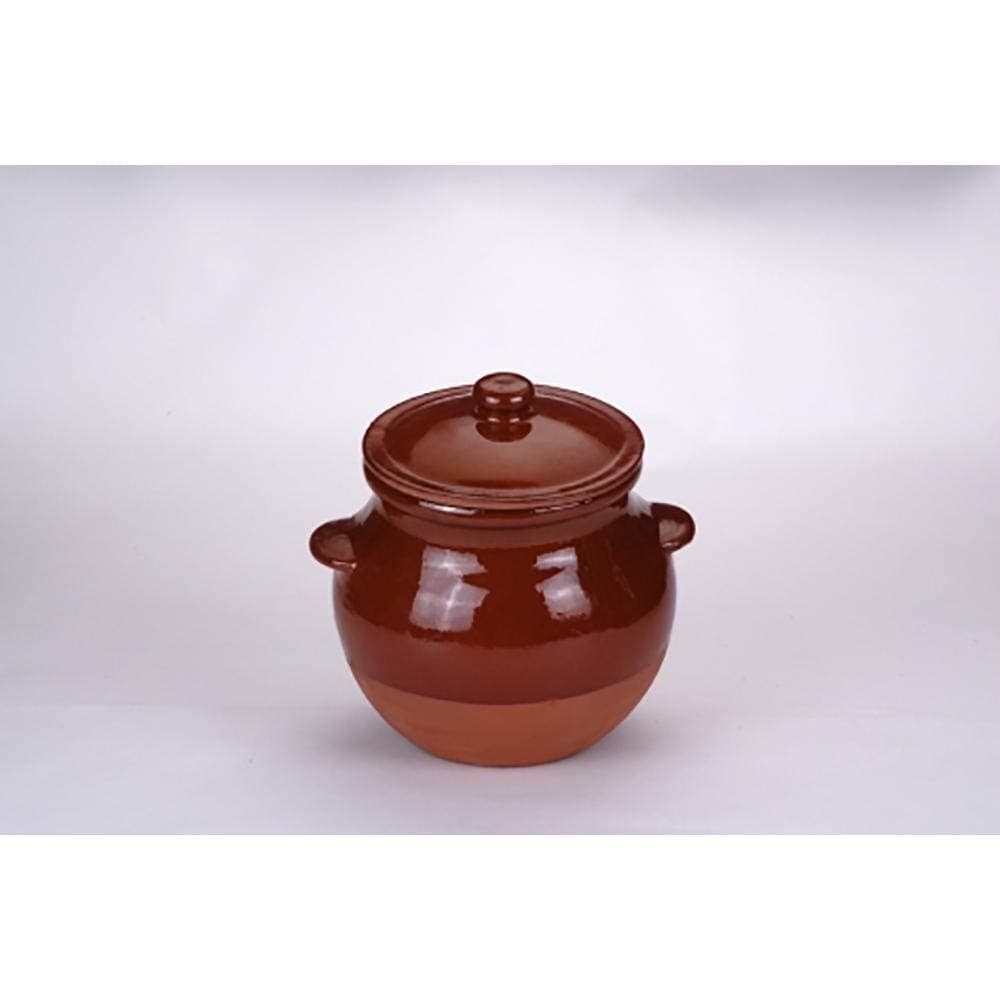 Kitchen Traditional Kitchen Cooking Pot with Lid Clay 4. 0lt o-4l
