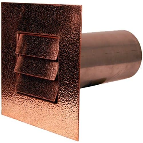 10" Hammered Copper Flush Mount Louvered Dryer/Exhaust Vent