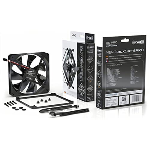 Noiseblocker NB-BlackSilentPro PK-1 140x140x25mm Axial Fan, 700rpm, 8.9 dBA