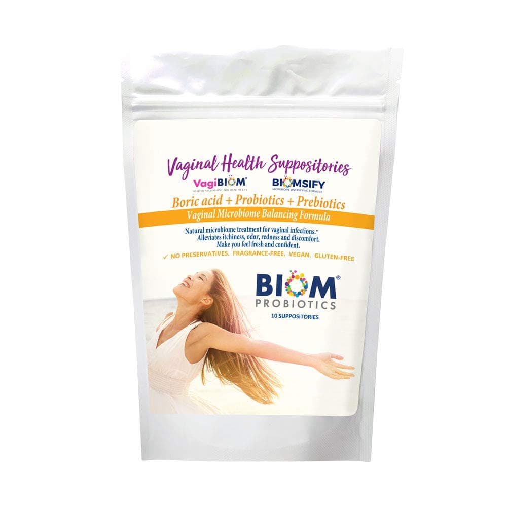 Prebiotics Boric acid Suppositories . Feminine Health Probiotic for Infections & pH Essentials VEGAN,PARABEN-FREE (10)