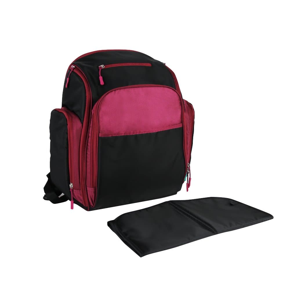 Diaper Bag Backpack- Smart Organizer Backpack for Boys & Girls Care-Including Insulated Pockets, Stroller Strap, Changing Pad-Black