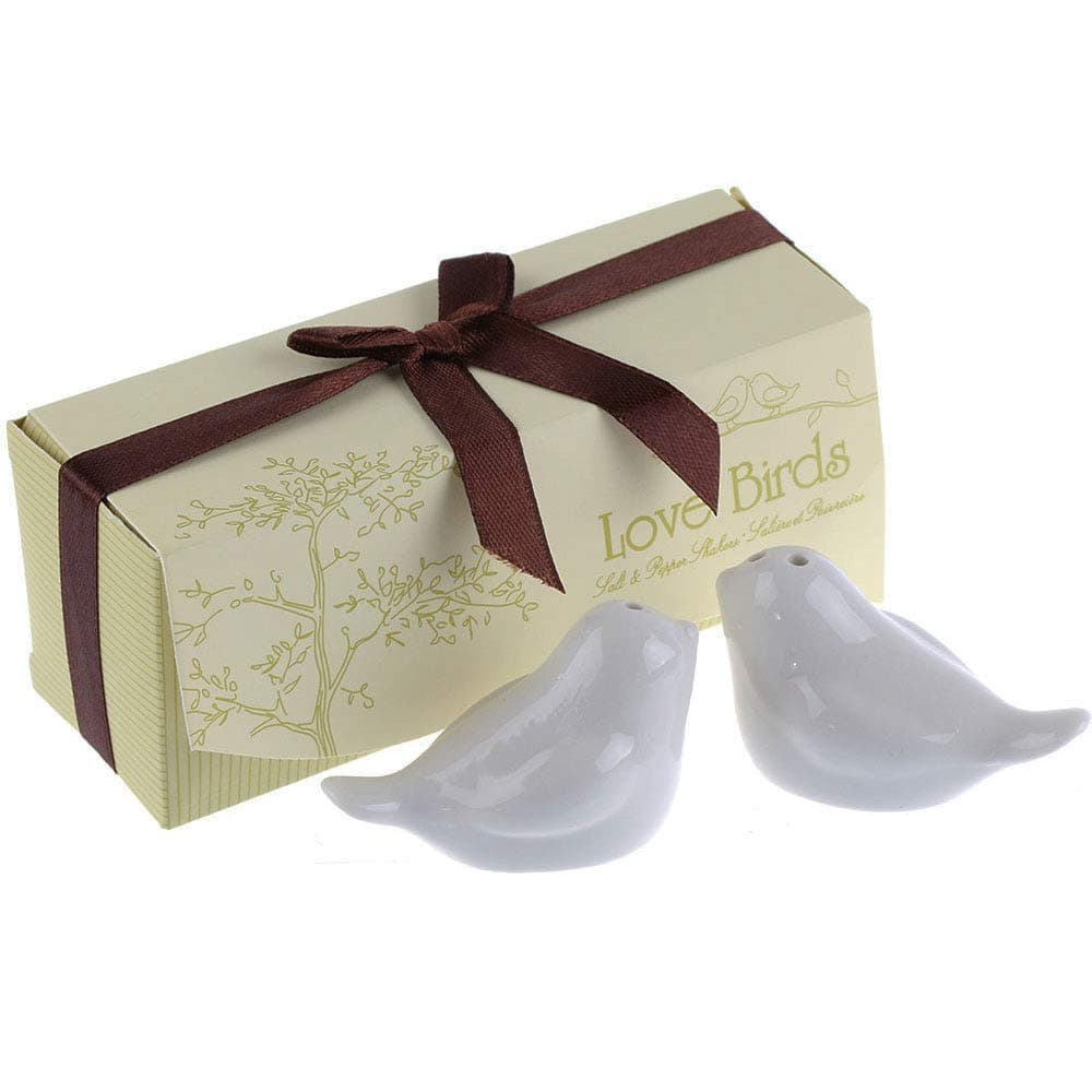 20 Sets (40 pcs) Wedding Favor Love Bird Salt and Pepper Shaker Set with Package Box