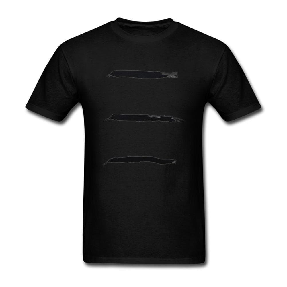 Jikop One Men's Designed Trois En Noir T-shirt Black XXXL