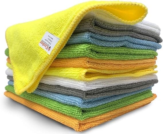 Microfiber Cleaning Cloth Towels for Cars - 15 x 12 Car Wipes Interior Cleaning Supplies Micro Fiber Glass Rags Dish Polishing Cloths Kitchen Towel, Clean Windows & Lint-Free Reusable