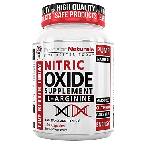 Nitric Oxide Supplement with L-Arginine – Improved Muscle Growth, Vascularity, Energy, Endurance and Recovery, Powerful Nitric Booster Increase Blood Flow 120 Capsules