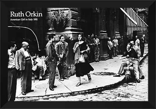 Ruth Orkin Framed Art Print 40x28 "American Girl in Italy, 1951"