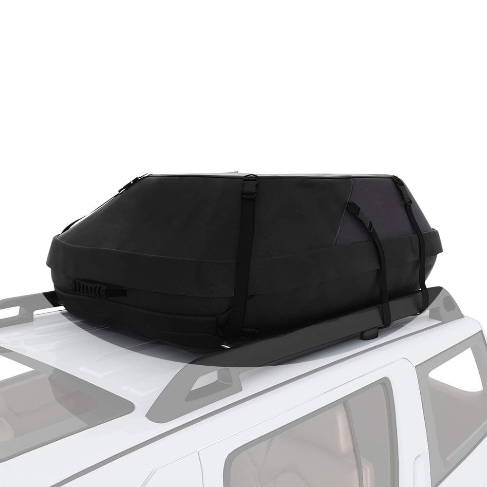 20 Cubic Car Cargo Roof Bag - Waterproof Duty Car Roof Top Carrier - Easy to Install Soft Rooftop Luggage Carriers with Wide Straps 20 Cubic Feet