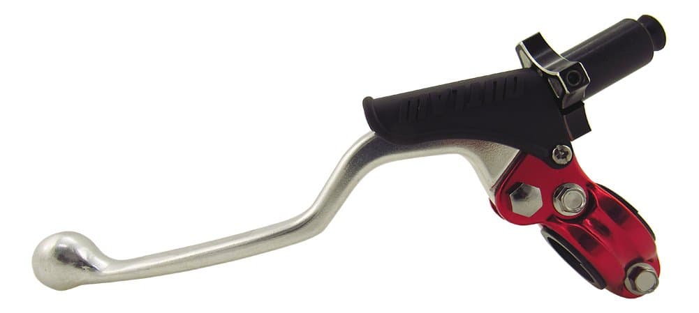 Outlaw Racing Dirt Bike Clutch Perch Quick Adjust Lever & Dust Protector for 7/8” Handle Bars- Compatible with Honda CR80-CR500 Kawasaki KX60-KX500 Suzuki RM65-RM250 Yamaha YZ80-YZ250 (Red)