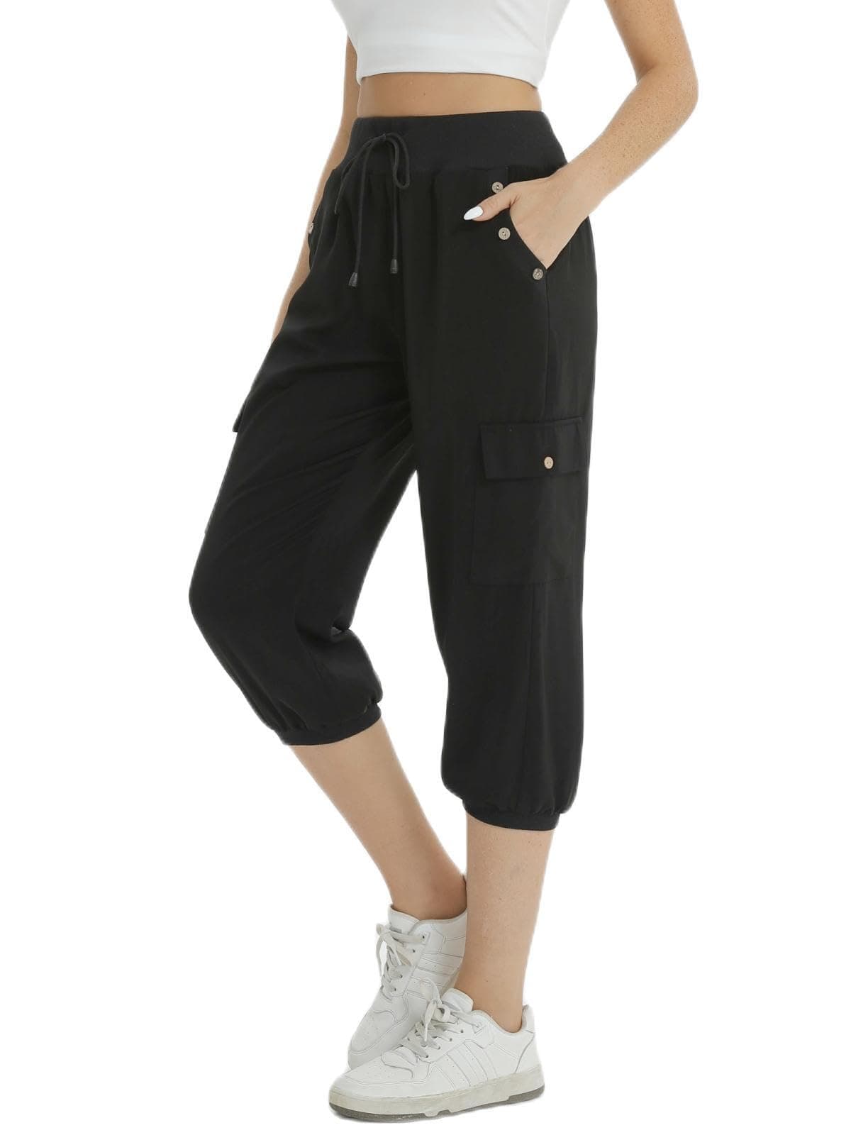 fuinlothWomen's Crop Pant Black S