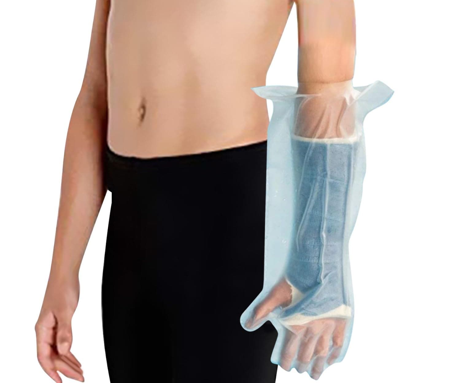 Reusable & Waterproof Cast Cover for Adult Half Arm (A21) - Bandage Protector for Plaster, Bath, Shower, Pool, Swimming (9.0″-12.5″ Circumference Above Cast - For Hand & Wrist) -Made in USA