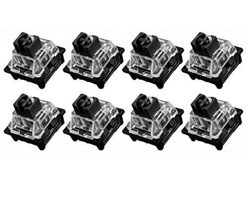 ABKO Hacker Quick Swap Mechanical Switch Replacement Compatible with Outemu Switch 8pcs Set (Black (8pcs))